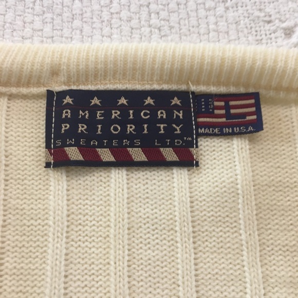 American priority large cream sweater e59 - Picture 2 of 2